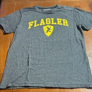 Flagler College Gray Men’s T-Shirt with Yellow Print Size L